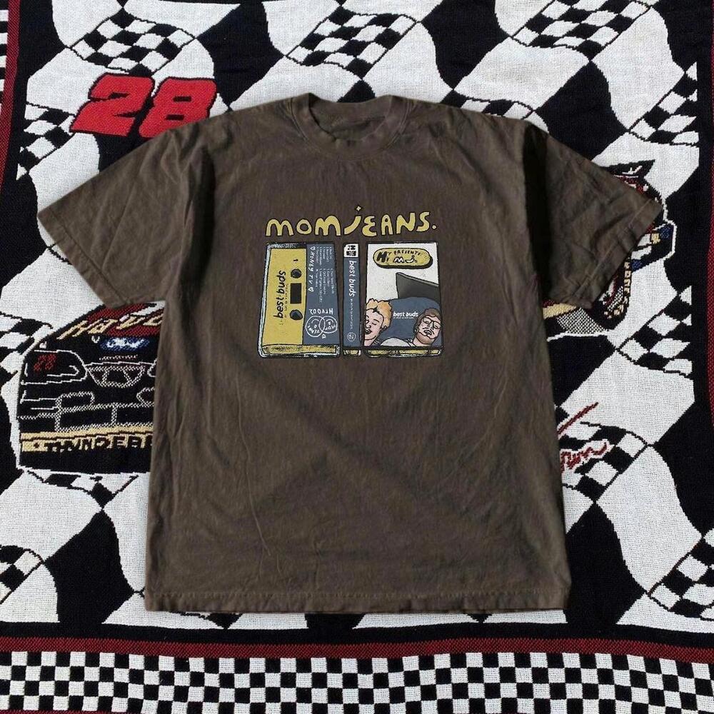 Brown Mom Jeans Band Tee